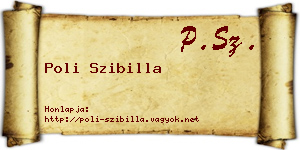 Poli Szibilla névjegykártya